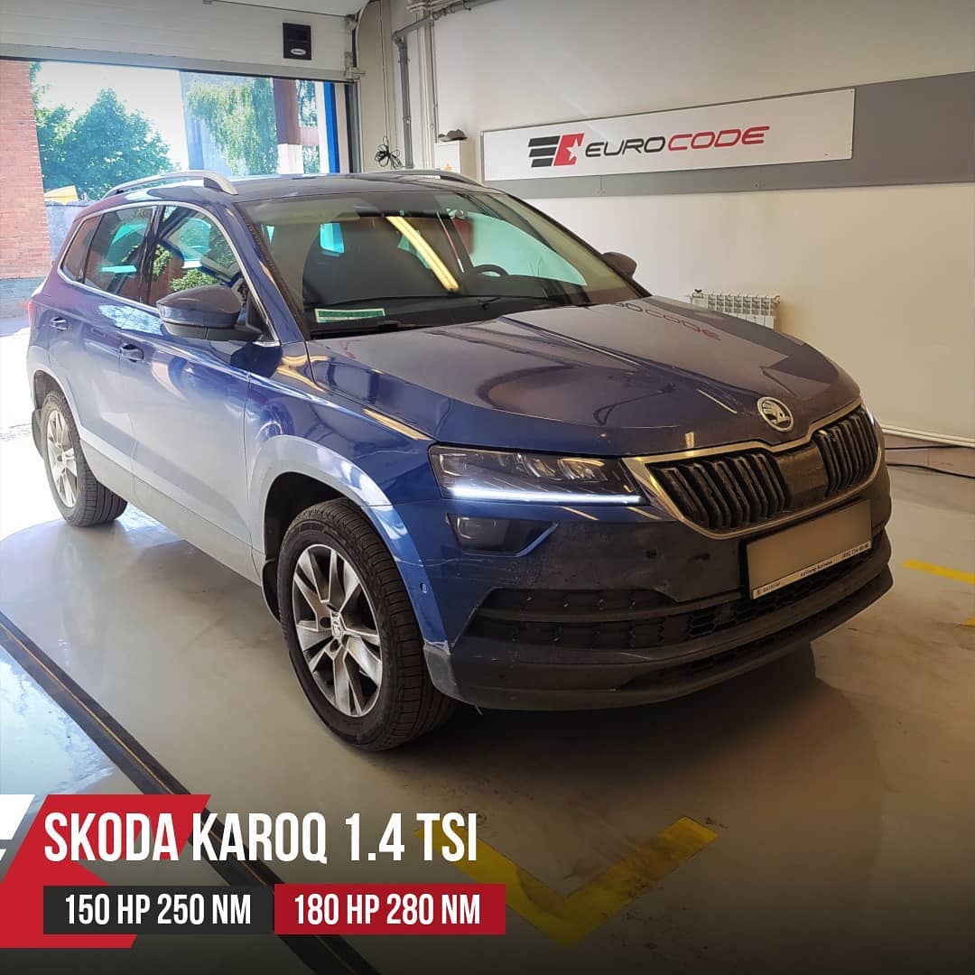 Skoda Karoq 1,4TSI чип тюнинг от Eurocode Tuning